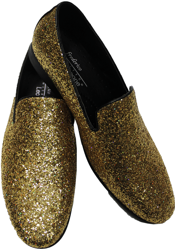 Sparkling Gold Picture of Glamorous Footwear PNG
