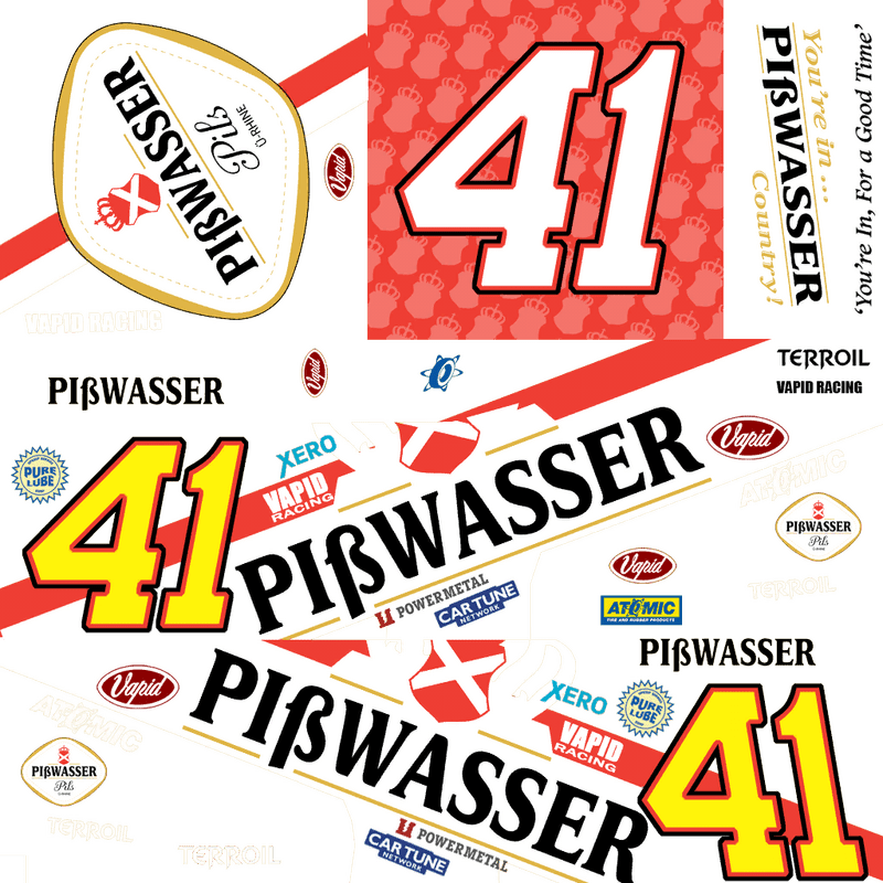 Retro Racing Auto Part Design Theme PNG