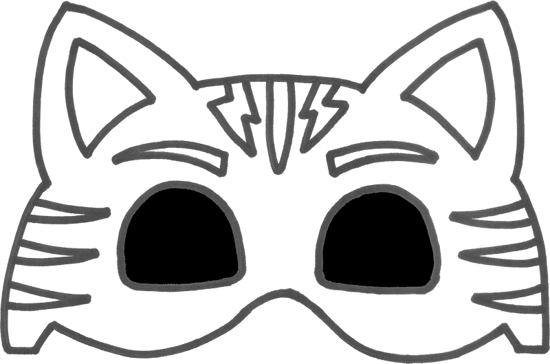 Whimsical Cat Mascara Magic PNG