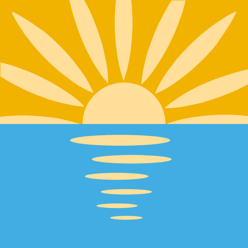 Tranquil Sunrise Reflection Over Water PNG