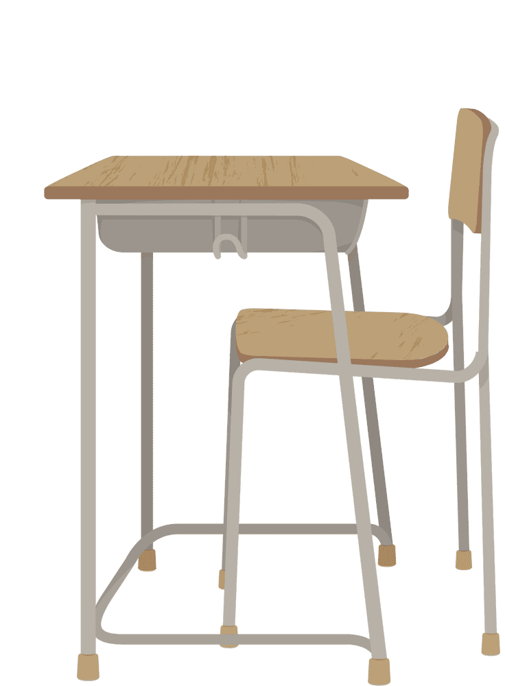 Modern Minimalist Office Desk and Chair Set PNG