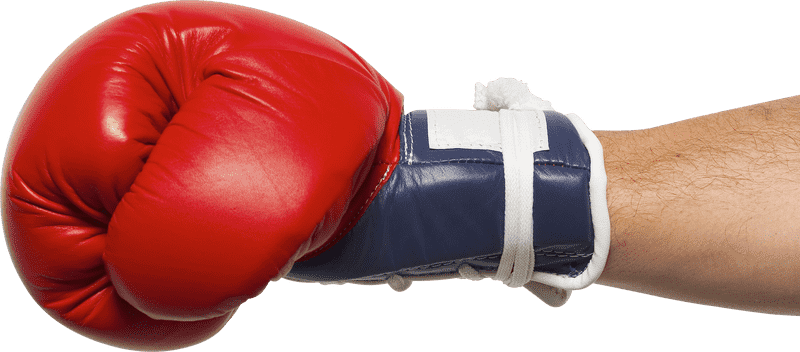 Vibrant Red and Blue Boxing Gloves PNG
