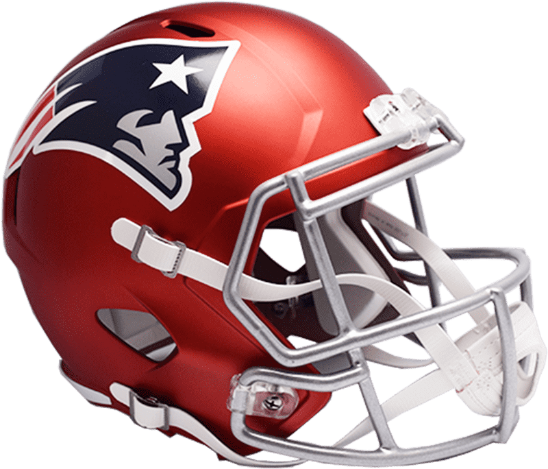 Patriots-Inspired Safety Helmet Design PNG