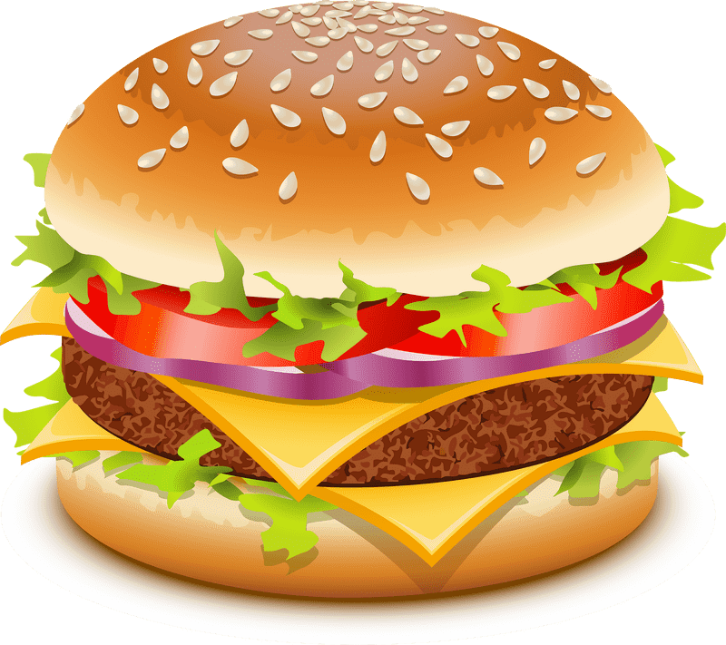 Delicious Double Cheese Burger Delight PNG