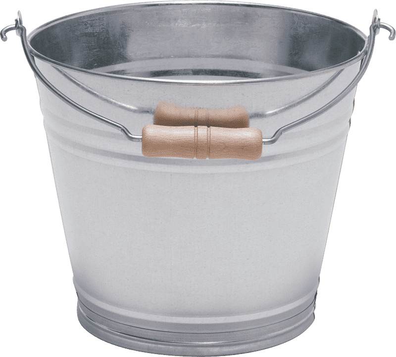 Classic Metal Popcorn Bucket for Movie Nights PNG