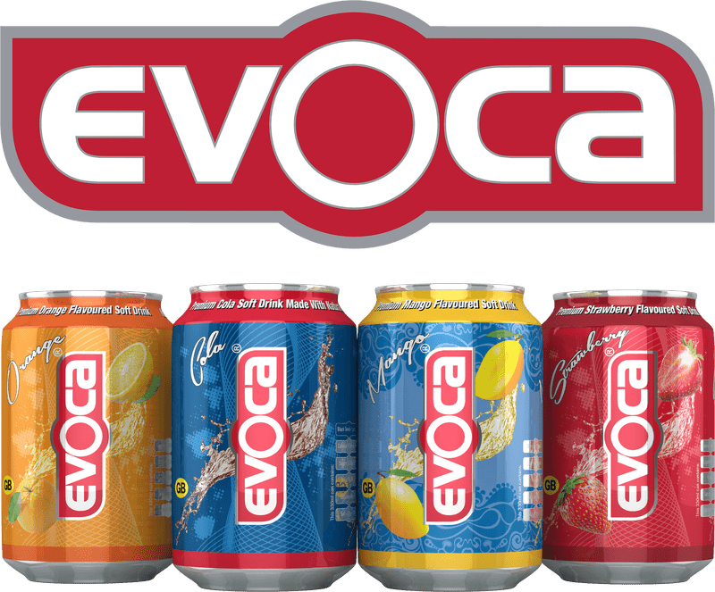 Refreshingly Fruity Evoca Soft Drinks Collection PNG
