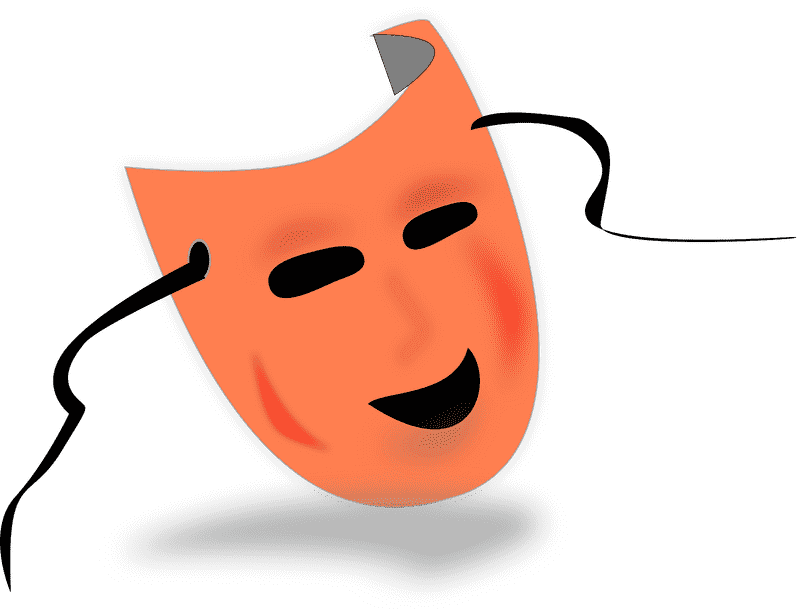 Joyful Expression Facial Mask Design PNG