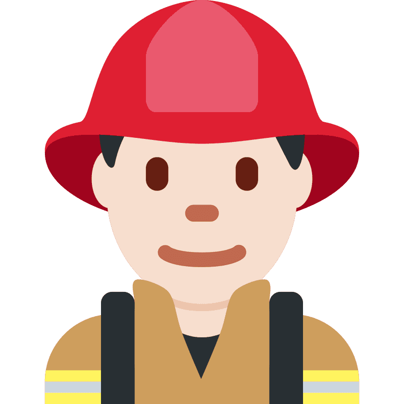 Brave Firefighter Ready to Serve PNG