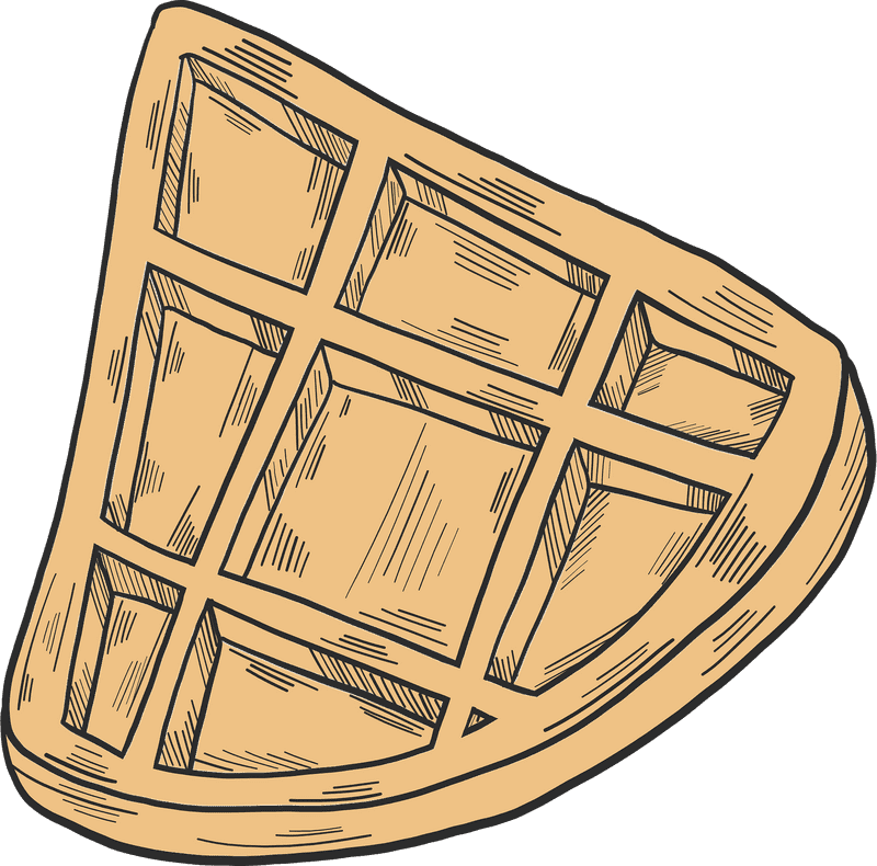 Waffle Delight Crispy Sweet Indulgence PNG