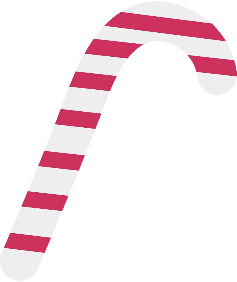 Festive Striped Walking Cane PNG