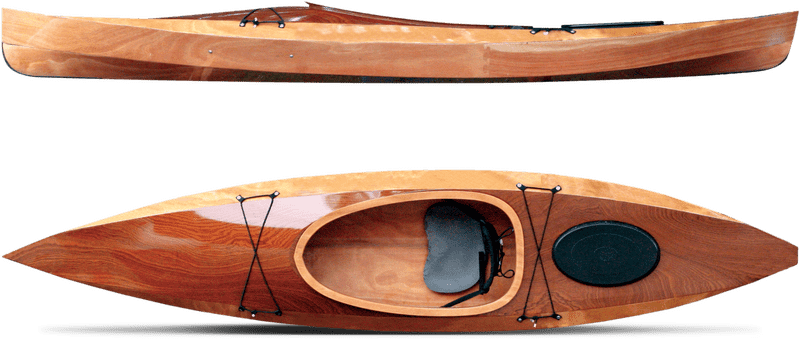 Elegant Wooden Kayak A Nature's Craftsmanship PNG