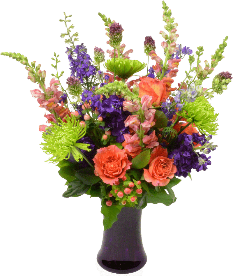Vibrant Spring Flower Arrangement PNG