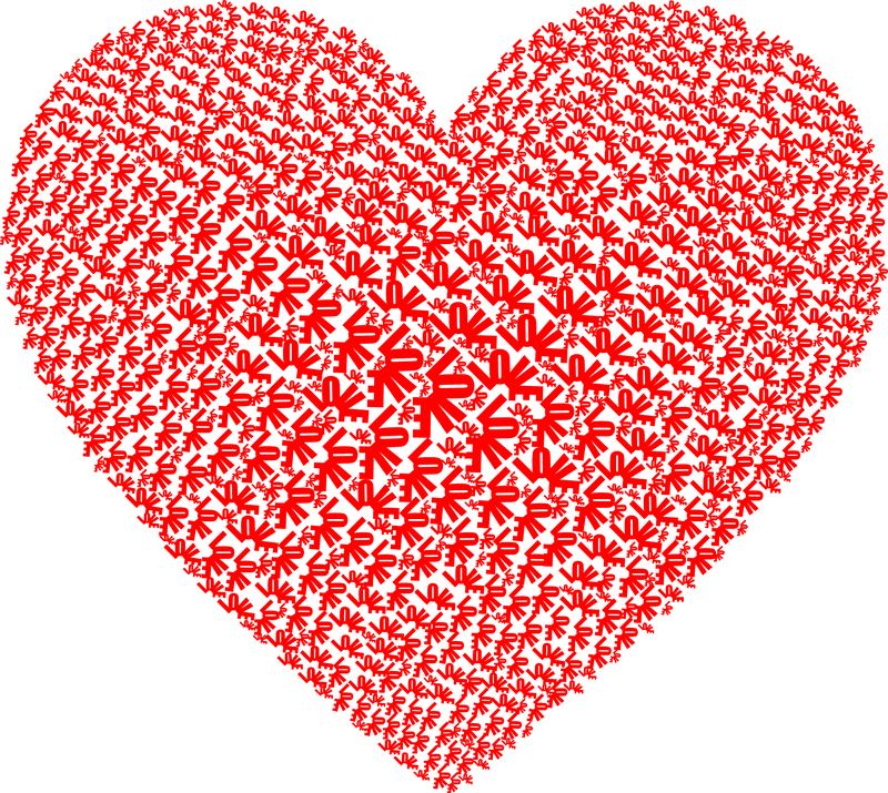 Vibrant Heart of Love and Connection PNG