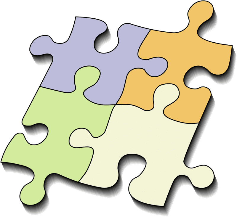 Colorful Jigsaw Puzzle Piece Collection PNG