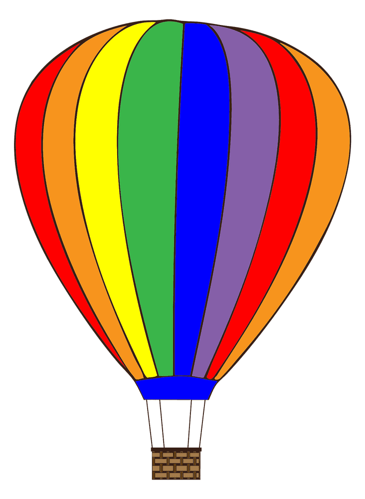 Vibrant Rainbow Balloon Adventure PNG