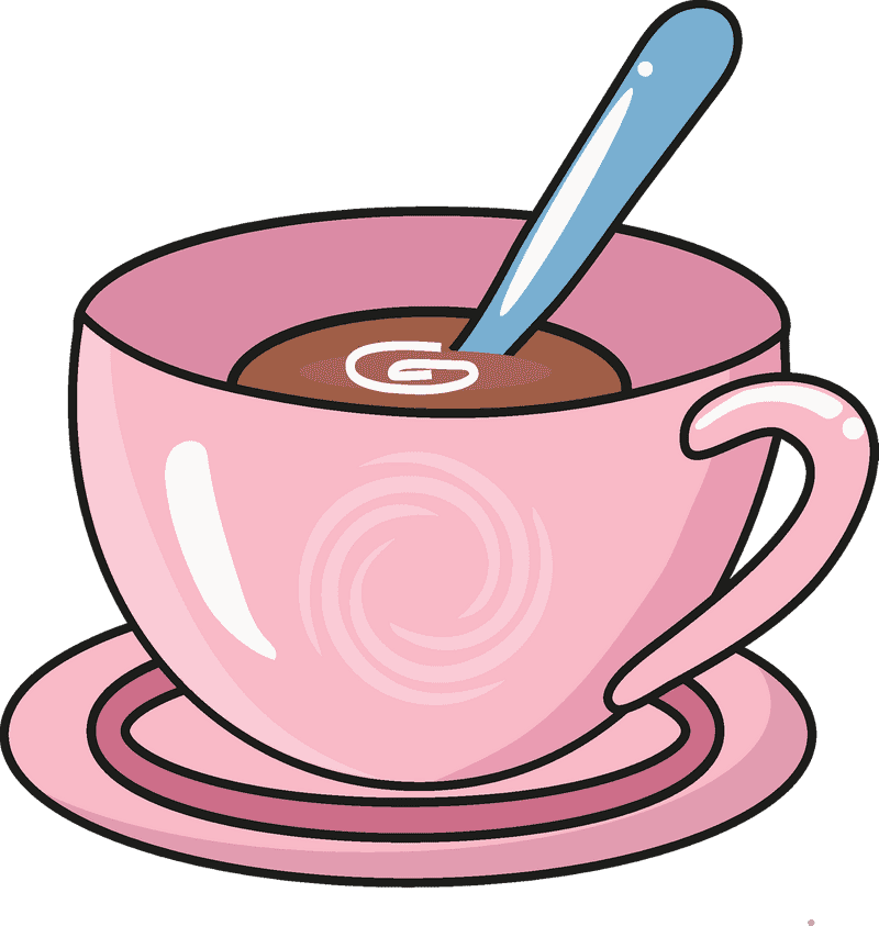 Cozy Pink Cup Drink Delight PNG