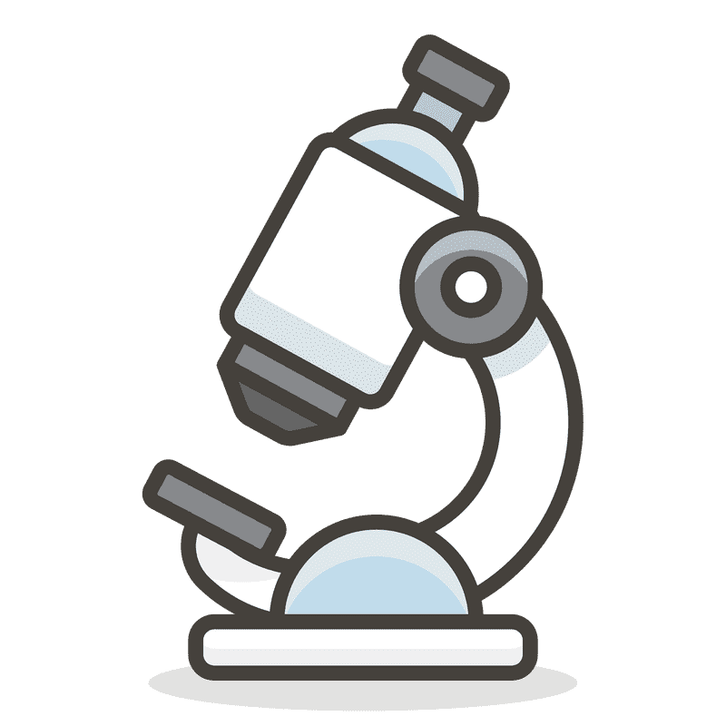 Elegant Blue Microscope Illustration PNG
