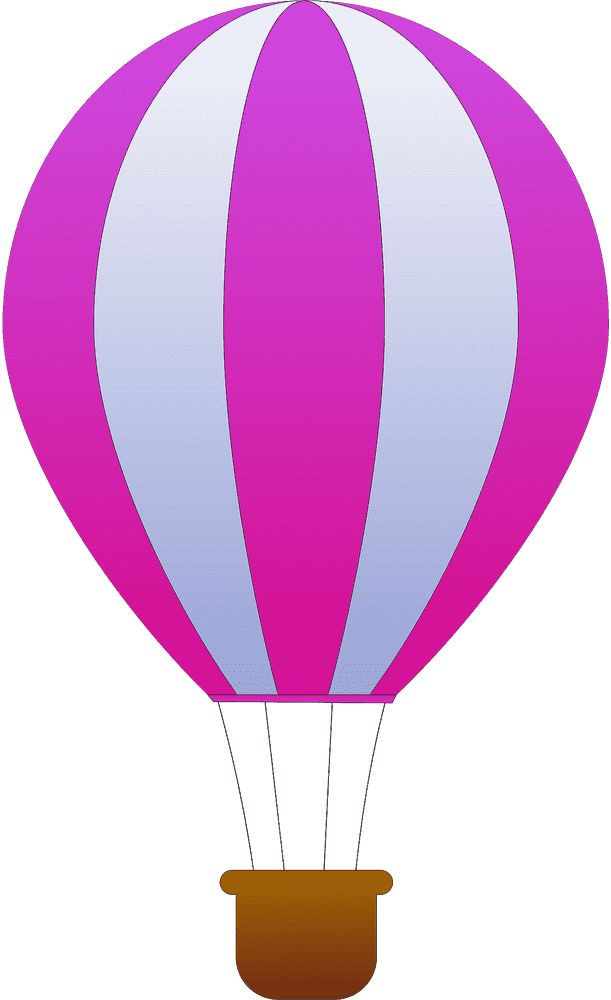 Whimsical Pink Hot Air Balloon Adventure PNG