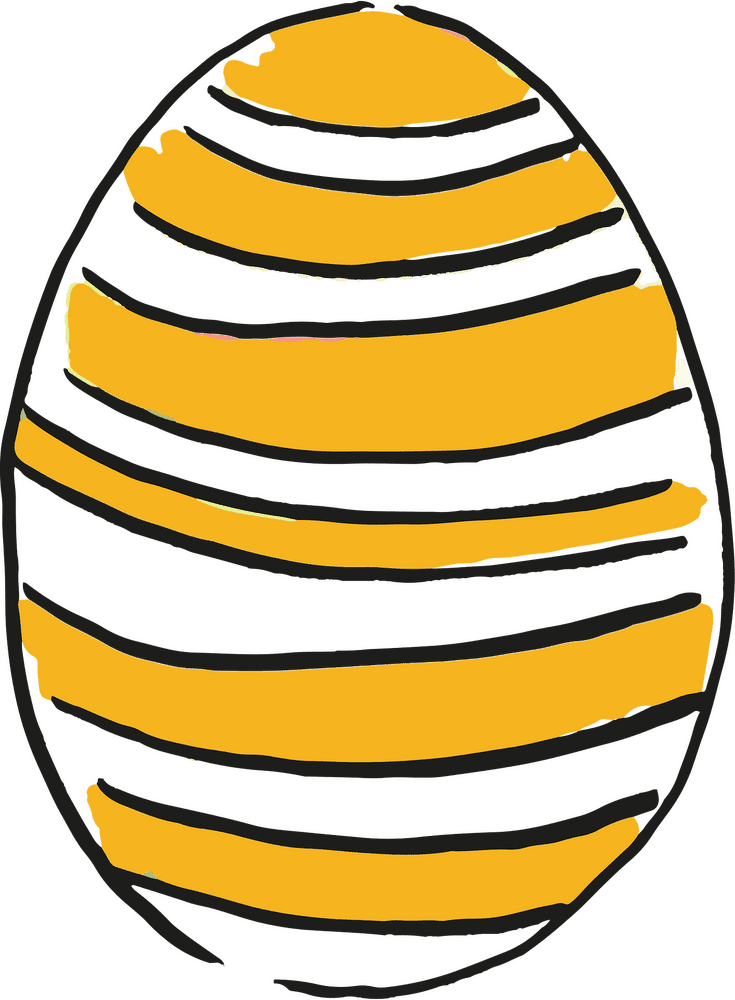 Easter Striped Egg Delight PNG