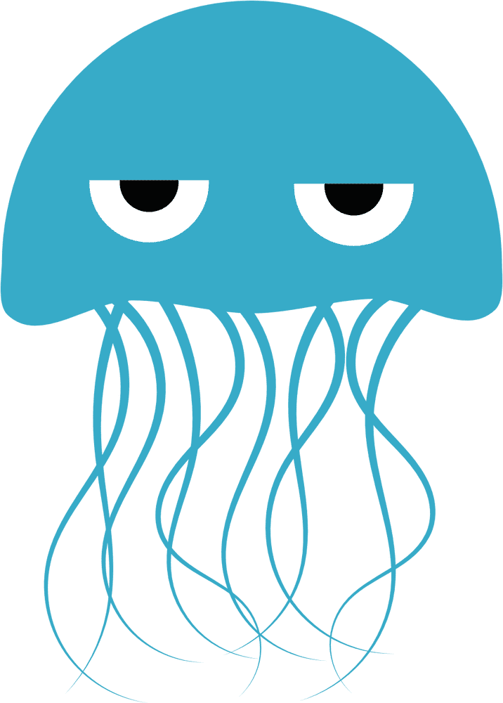 Jellyfish with Mysterious Eyes PNG