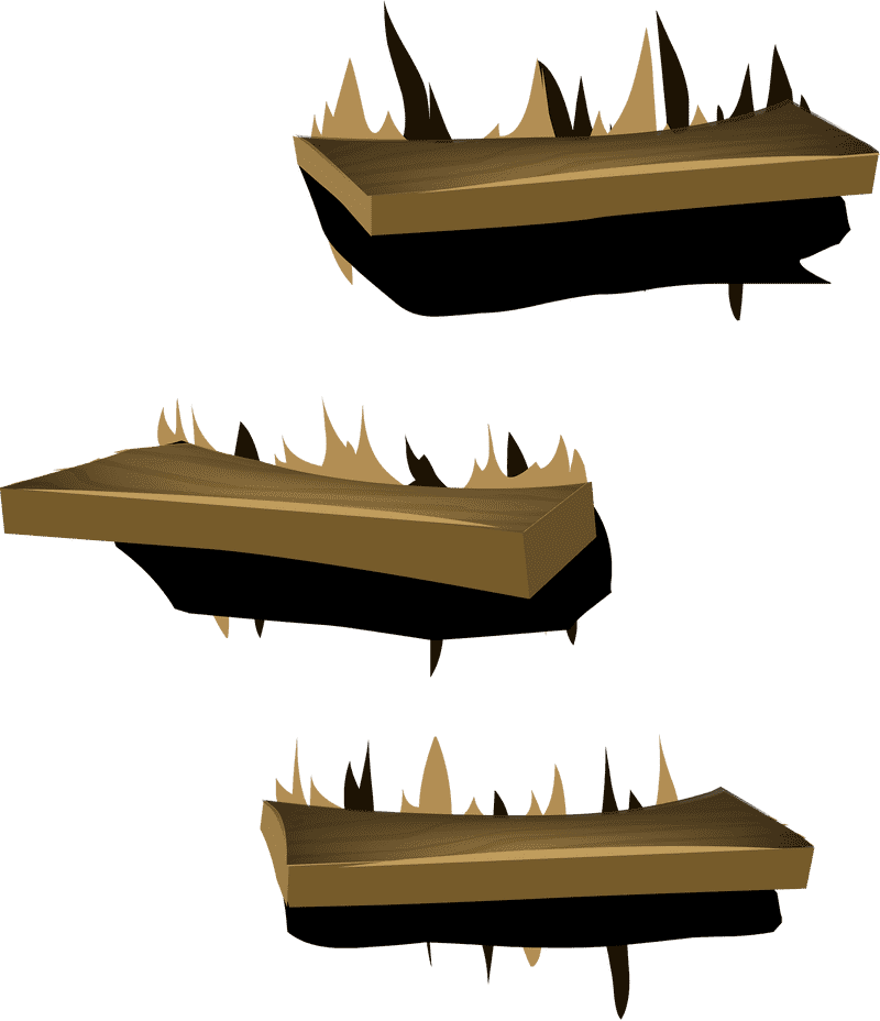 Wooden Ladder with Jagged Edges PNG