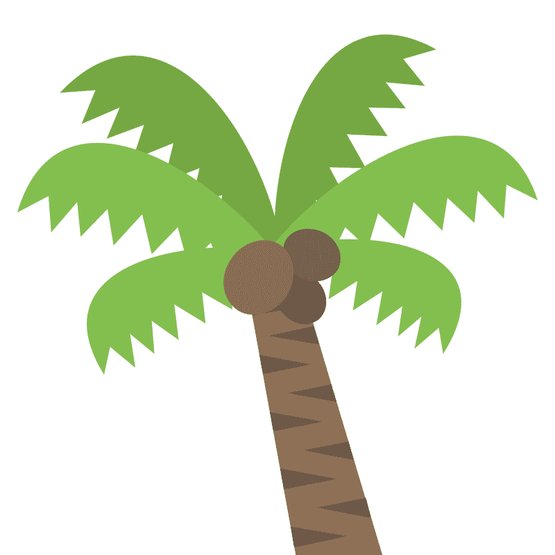 Vibrant Palm Tree Paradise PNG