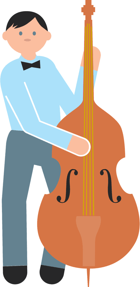 Swingin' Jazz Band with Double Bass Vibes PNG