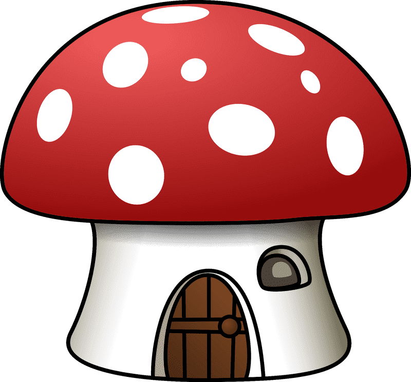 Whimsical Mushroom Soup Cottage Fantasy PNG