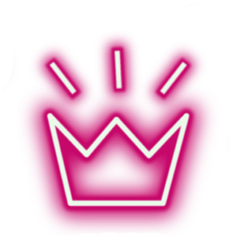 Neon Sign of Royalty and Celebration PNG