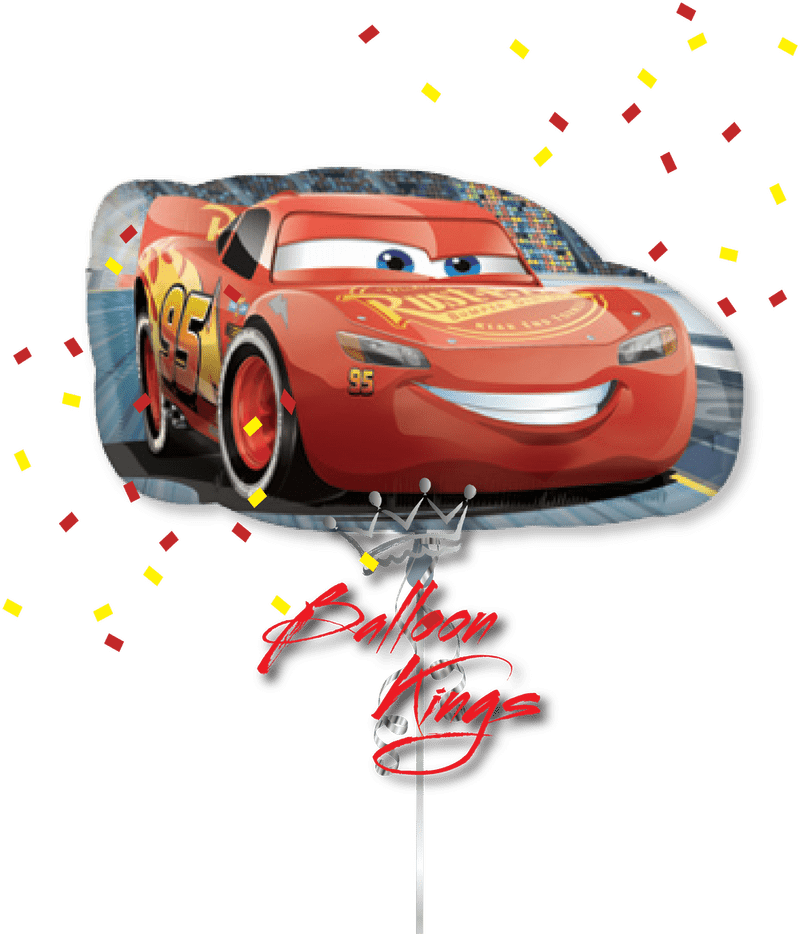 Lightning McQueen Car Balloon Celebration PNG