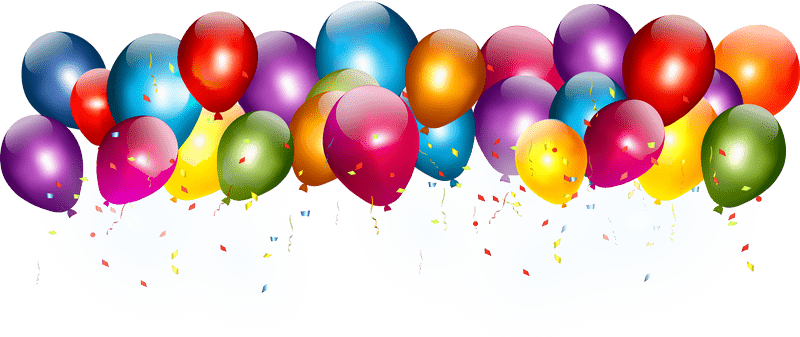 A Vibrant Celebration of Colorful Balloons PNG