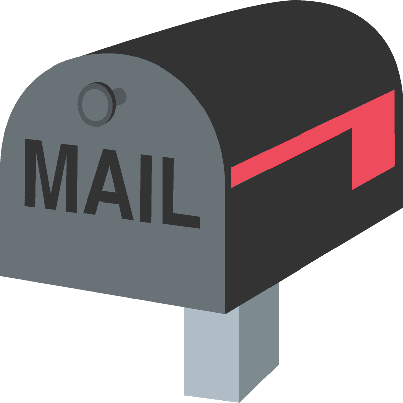Modern Mailbox with Bold Mail Indicator PNG