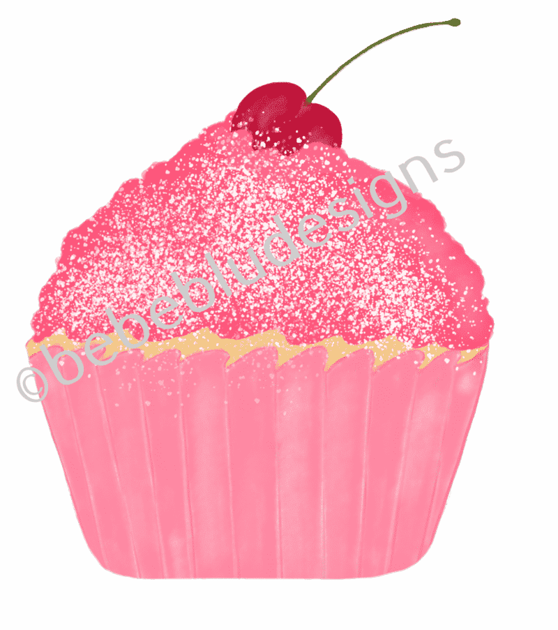 Charming Cupcake Stand of Sweet Delights PNG