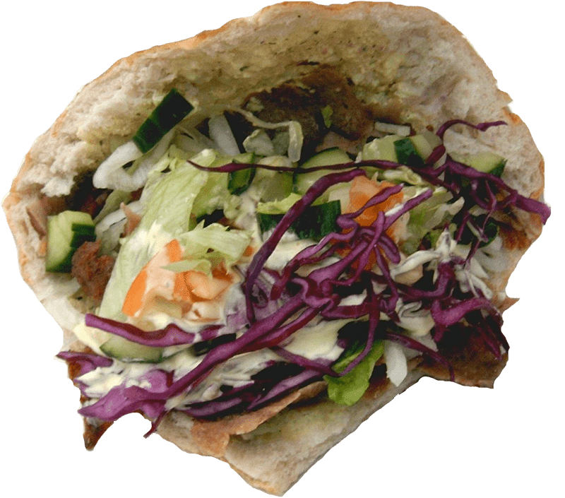 Kebab Delight Fresh Flavors Wrapped in Pita PNG