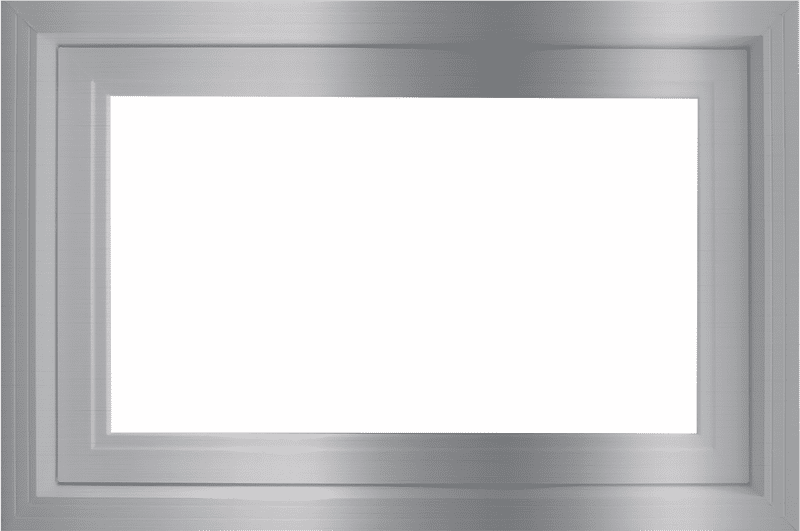 Sleek Silver Mirror Frame for Modern Spaces PNG
