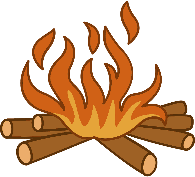Campfire Glow Warmth and Adventure PNG