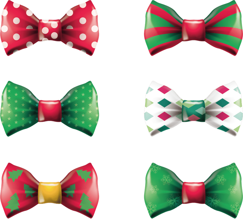 Festive Bow Tie Collection for Cheerful Occasions PNG