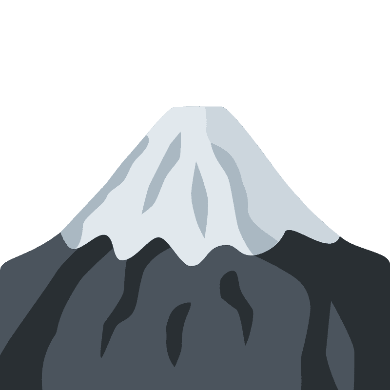 Majestic Snow-Capped Volcano in Serenity PNG