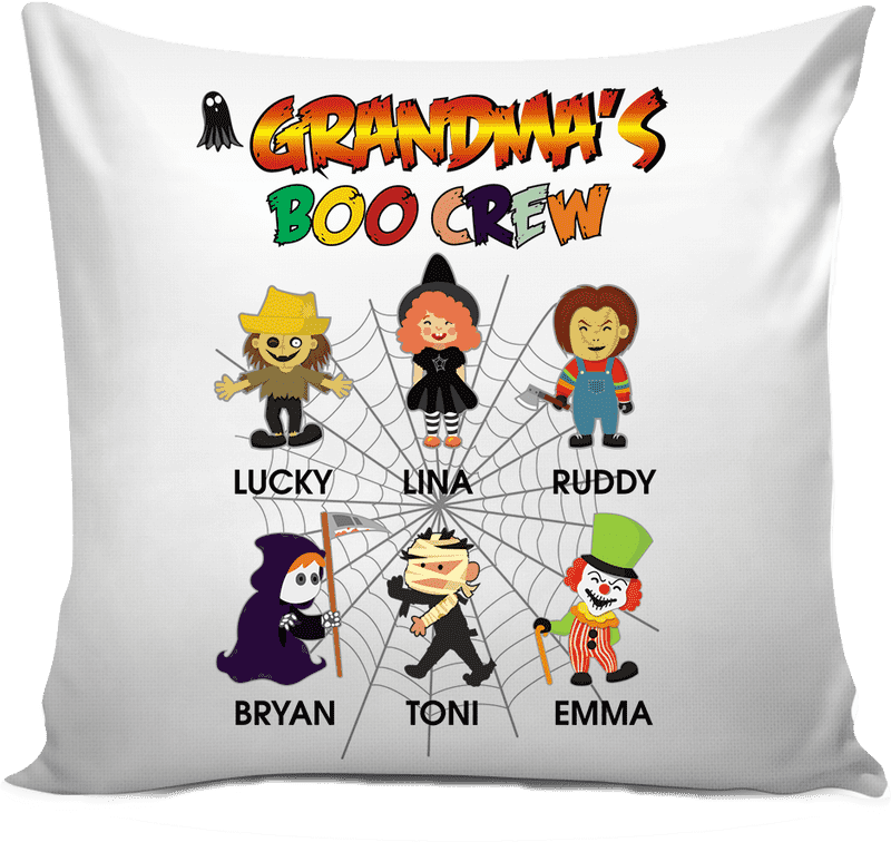 Grandma's Boo Crew Pillow Cushion Design PNG