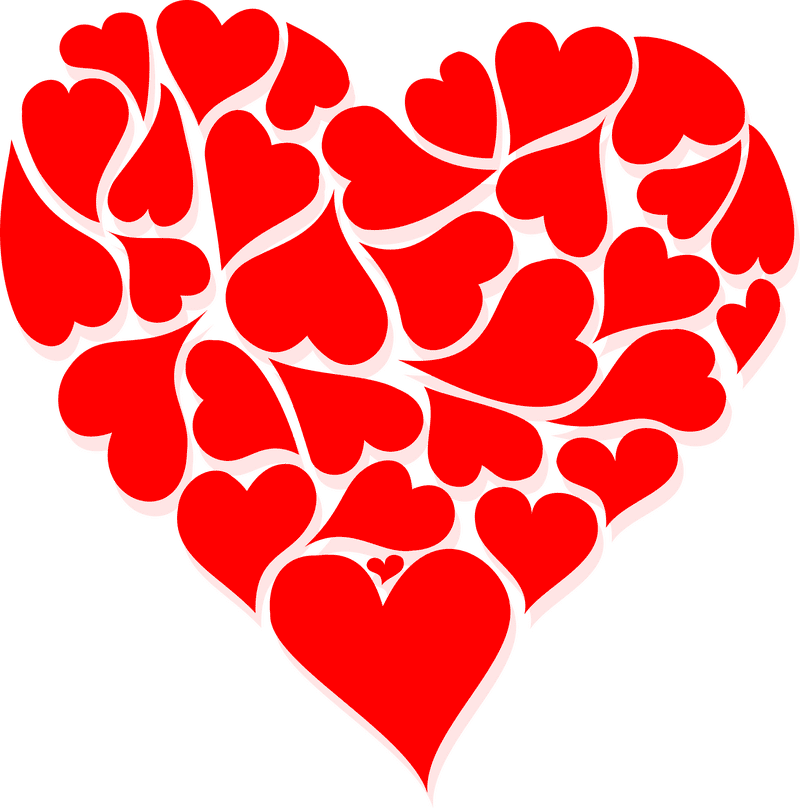 Whimsical Heart Collection of Love PNG