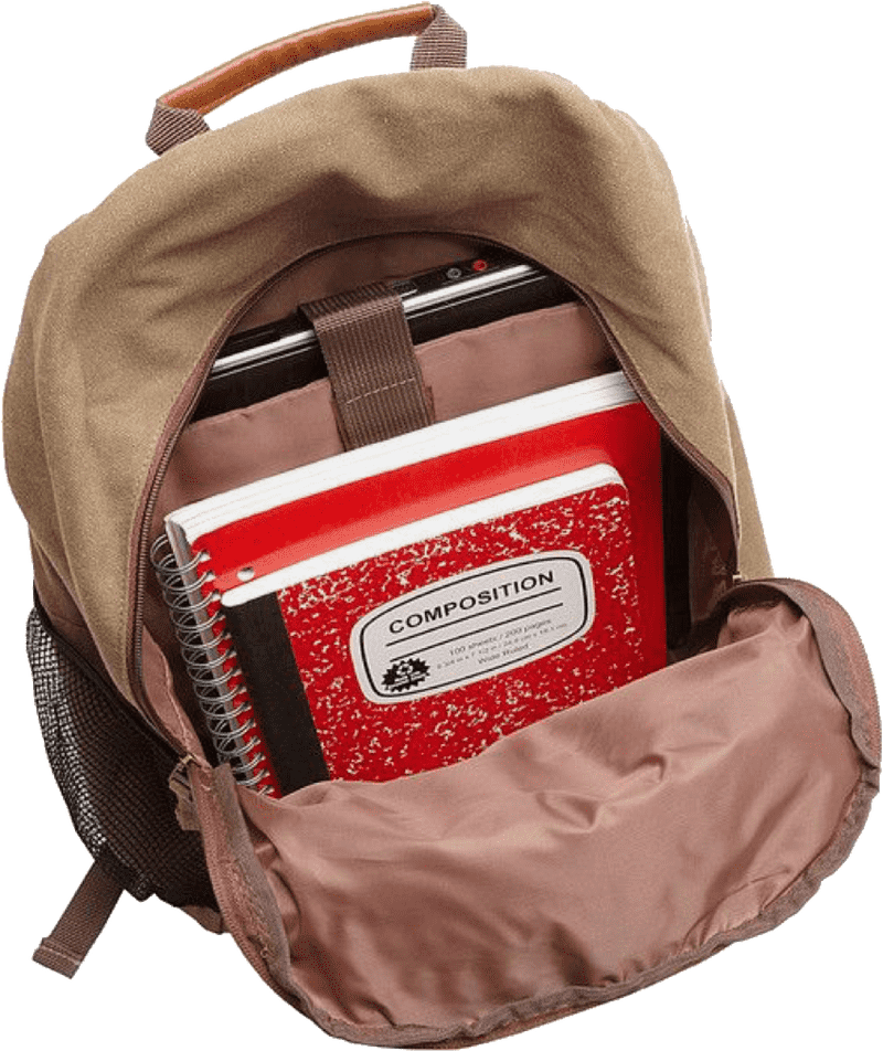 Student's Shopping Bag for School Essentials PNG