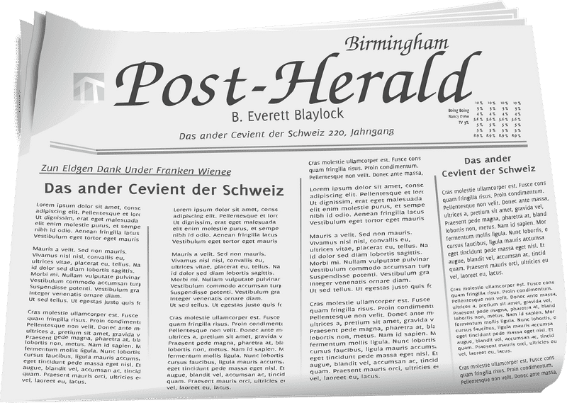 Charming Newspaper Stand of Birmingham's Post-Herald PNG