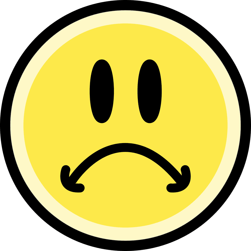 Emoticon The Frowning Face of Sadness PNG