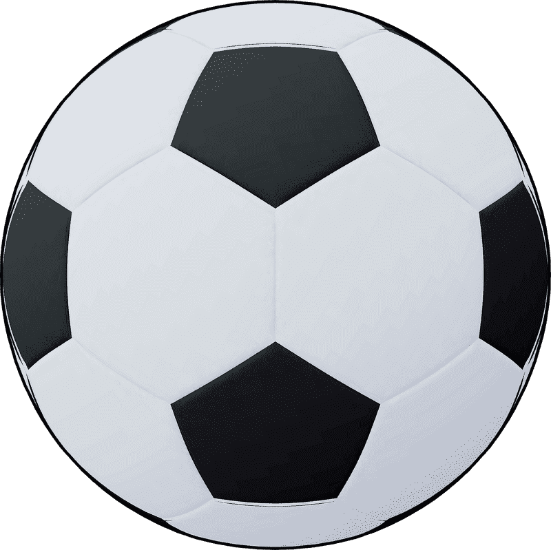 Classic Soccer Ball Design PNG