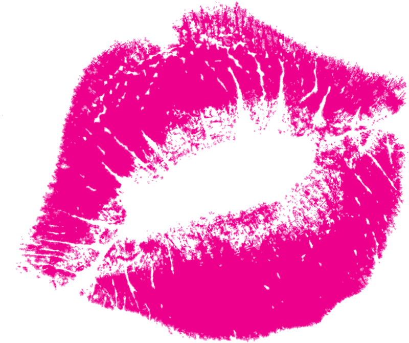 Bold Pink Lipstick Kiss Mark PNG