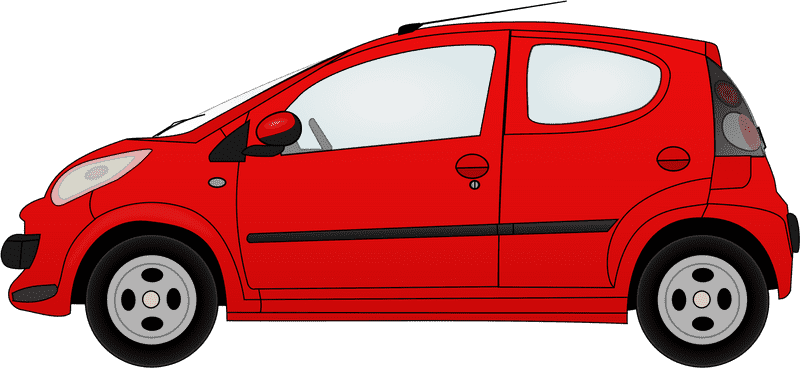 Vibrant Red City Car Adventure PNG