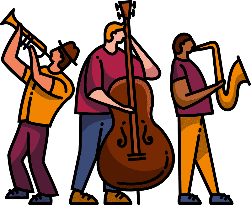 Rhythmic Jazz Band Vibes PNG