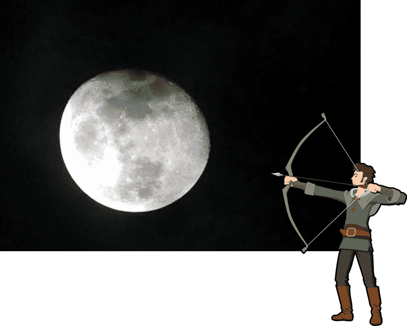 Archer Under the Enchanted Moon PNG