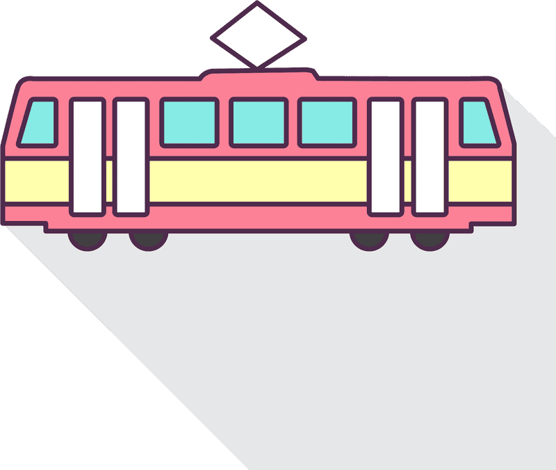 Colorful Train on a Sunny Day PNG