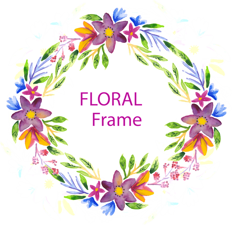 Enchanting Floral Frame of Beauty PNG